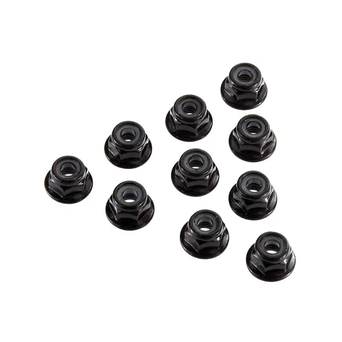 Axial Serrated Nylon Lock Nut Black 4Mm (10) 1