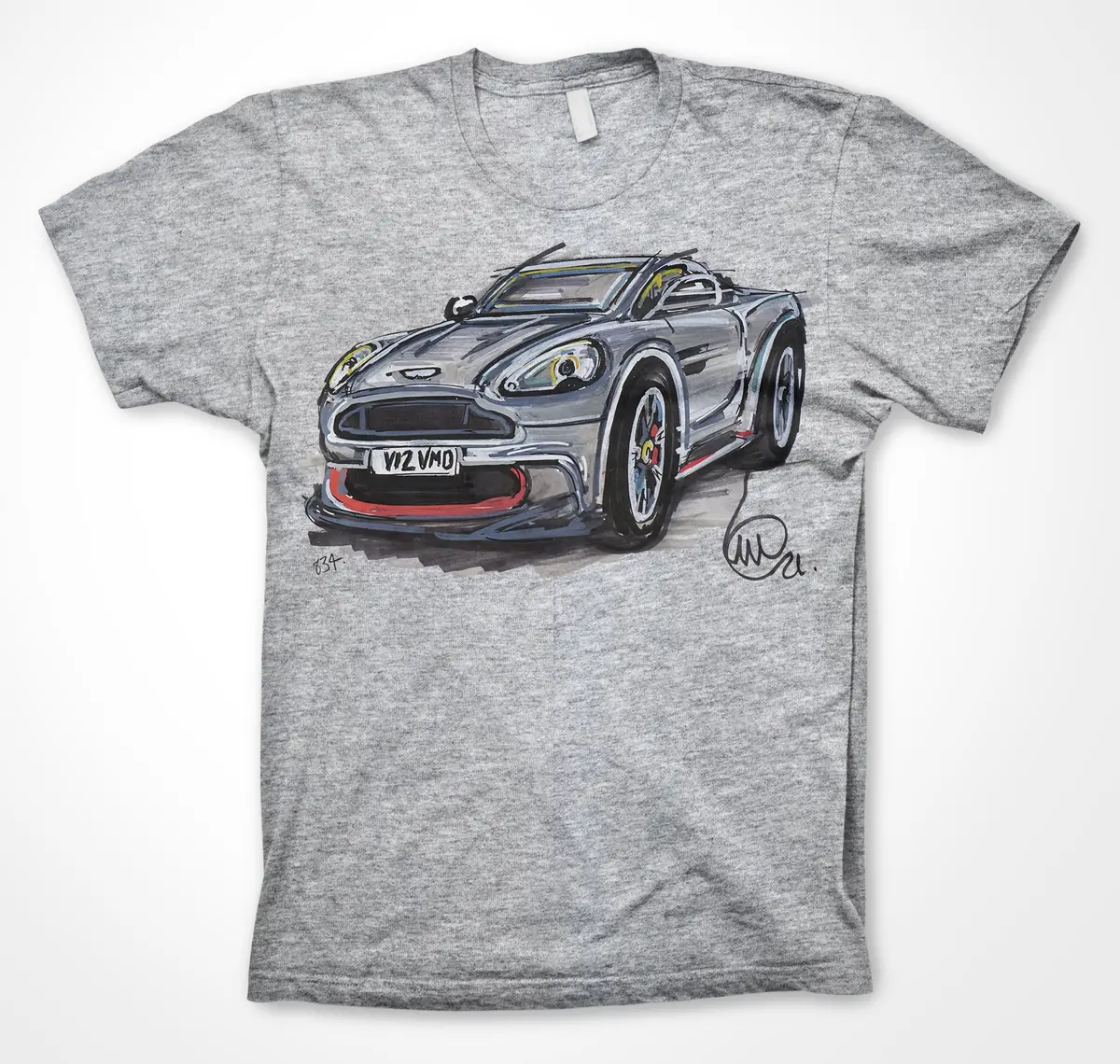 Aston Martin V12 Vanquish Luxury Auto Unisex T-Shirt by Continuouscar