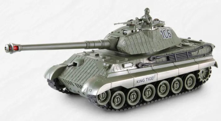 Zegan 1:28 R/C Battle Tank King Tiger Vs Bunker 1