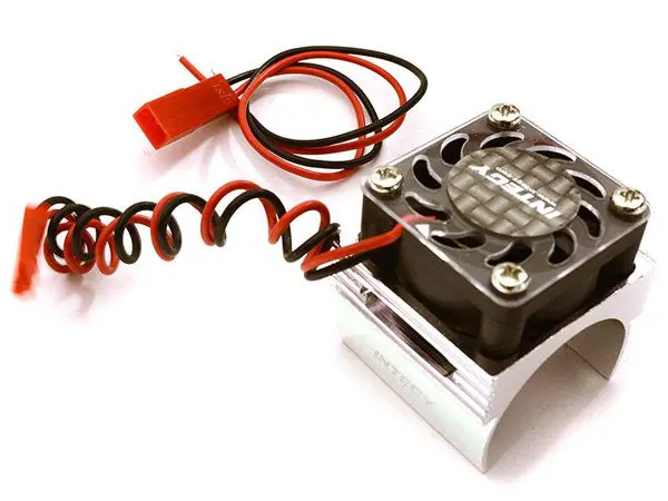 Integy C23141silver Super Brushless Motor Heatsink+Cooling Fan Traxxas 1/16 Erevo,Slash 1