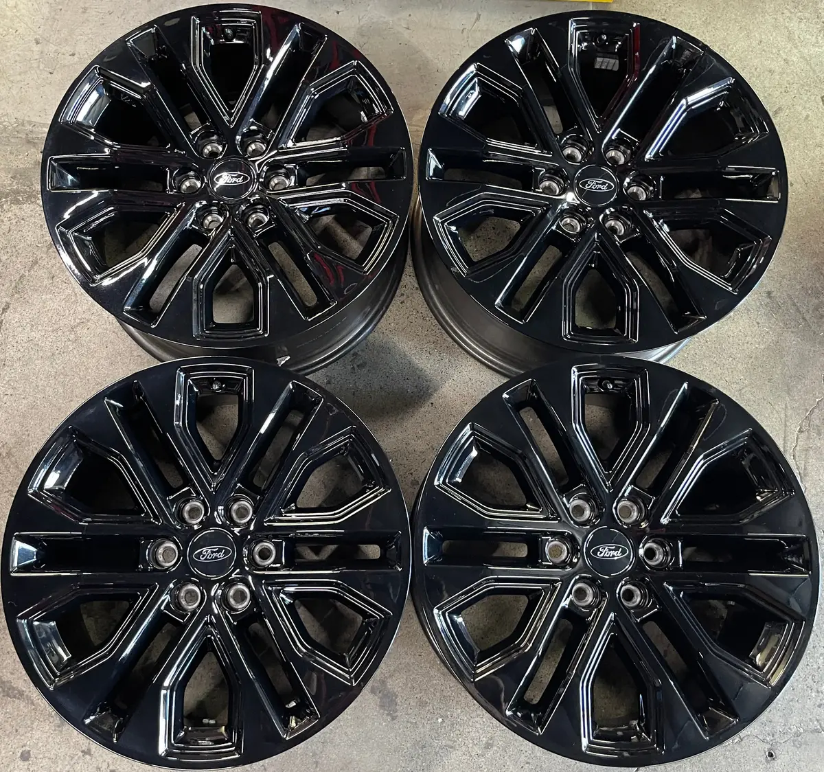 Sold Four 2025 Ford F150 Lariat Limited Factory 20 Wheels Oem Rims Rl341007ba Gloss Black 1