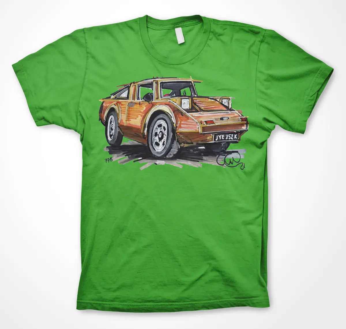 Clan Crusader Microcar Tribute T-Shirt – Paul Woodford Design - Image 5