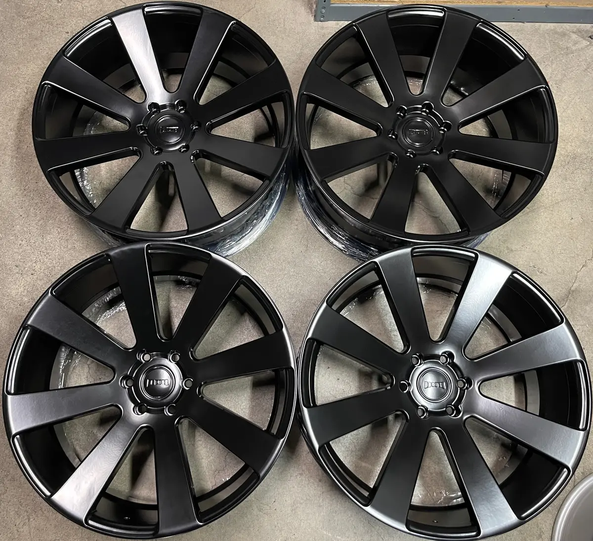 Four Escalade Silverado Tahoe Yukon Sierra Dub 8Ball 24 Wheels Satin Black 6X5.5 1