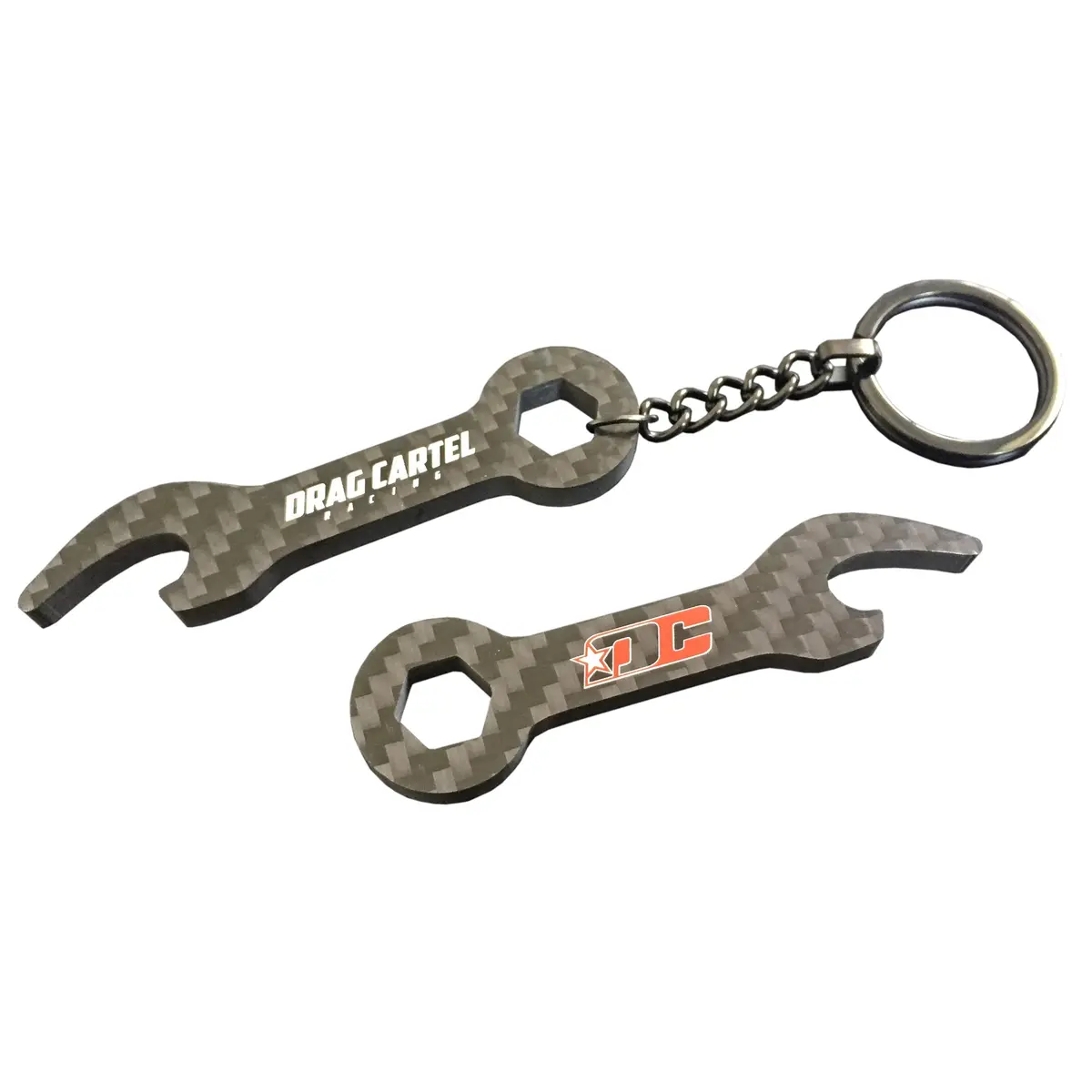 Dc Themed Carbon Fiber Key Chain Wrench / Bottle Opener 1