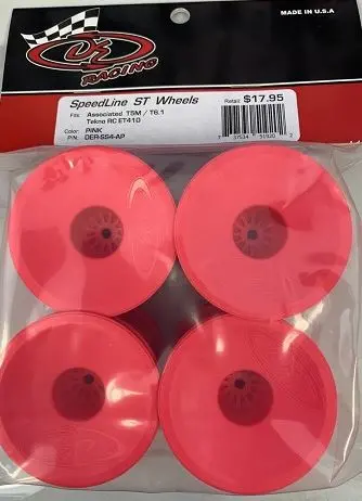 De Racing Speedline St Wheels For Asc T5m-T6.1 / Tekno Et410 / Pink / 4Pcs 1