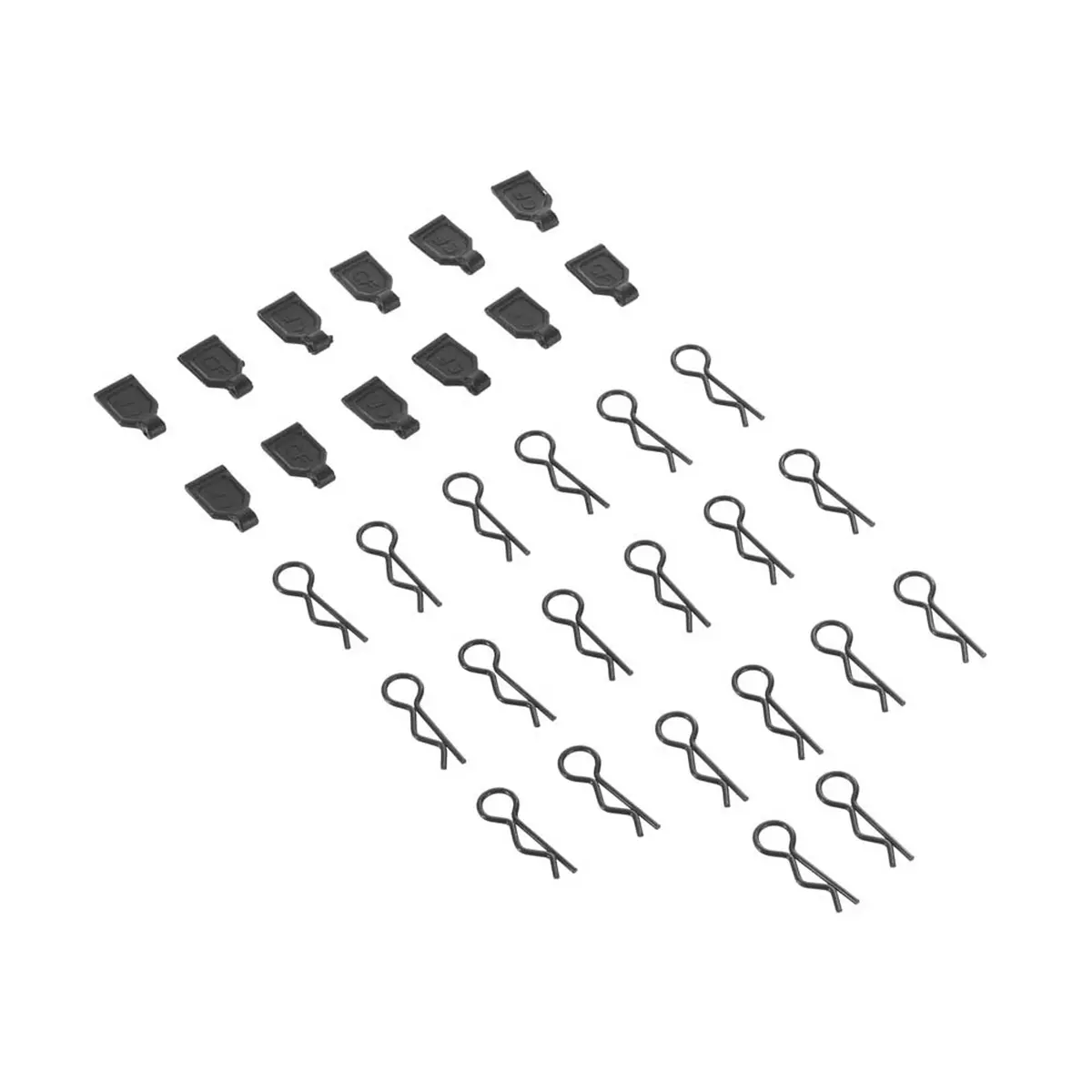 Duratrax 1/10 Body Clips (20) & Rubber Pull Tabs (12) 1