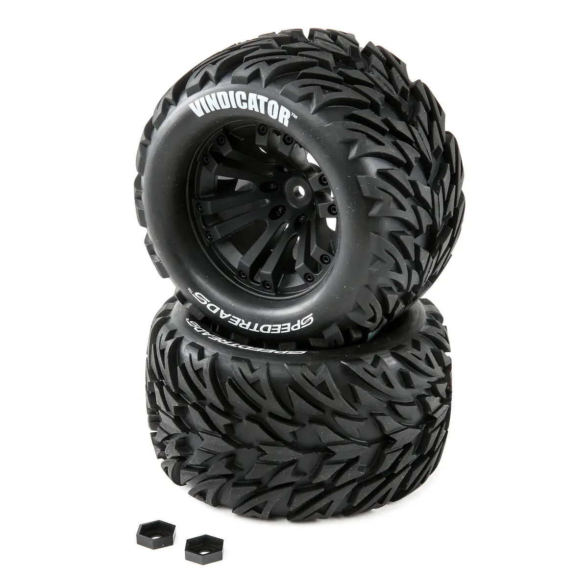 Speedtreads Vindicator Tires Mounted (2):  1/10 Stadium/Monster Truck 1