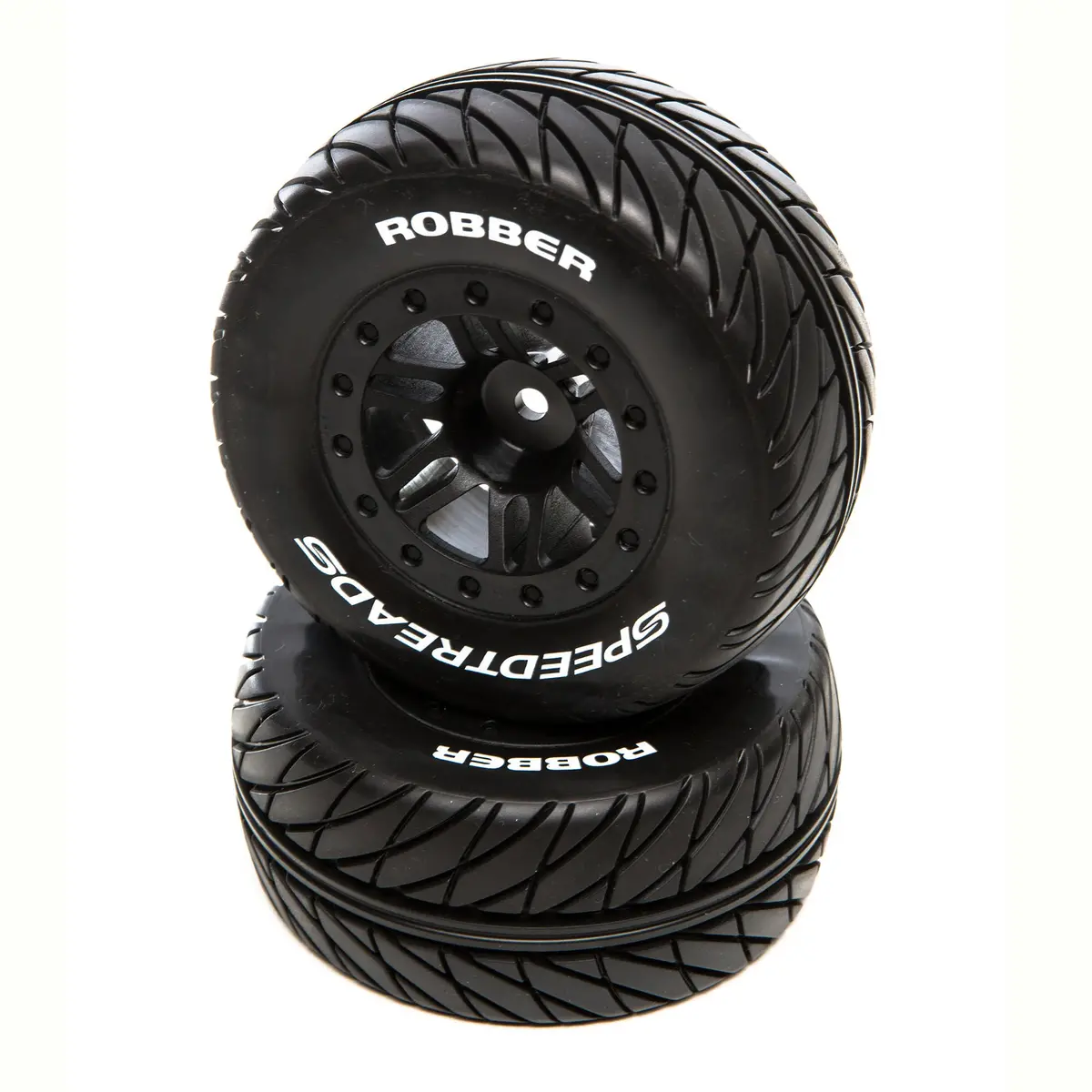 Duratrax Speedtreads Robber Sc Front Rear Black Mounted: Traxxas Slash/Rustler, Ecx 4X4 1