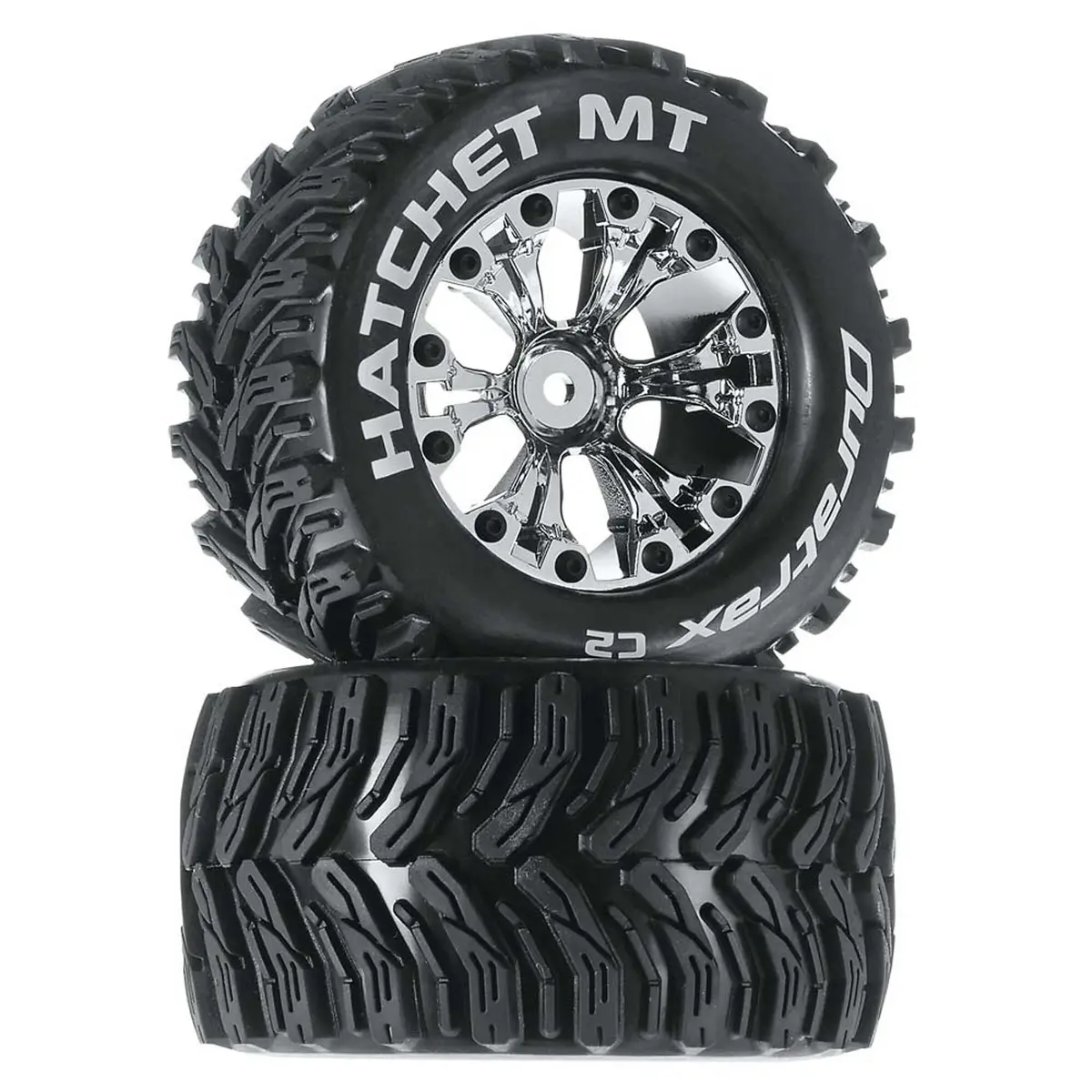 Duratrax Hatchet Mt 2.8" 2Wd Mounted Rear Tires, Chrome (2) 1