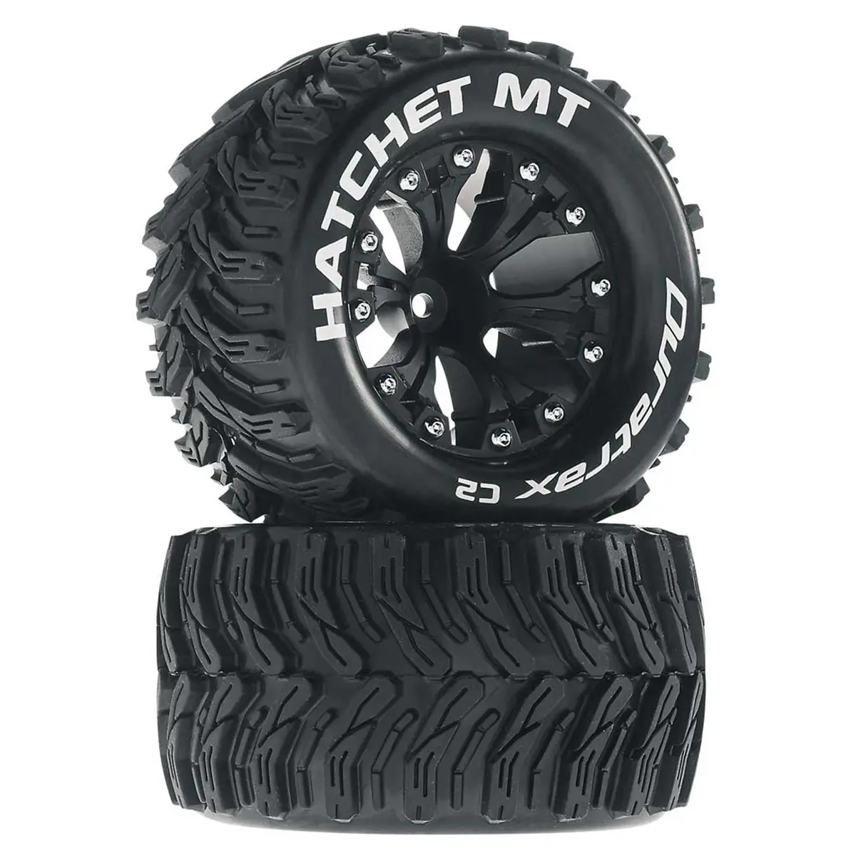 Duratrax Hatchet Mt 2.8" Mounted Offset Tires, Black (2) 1