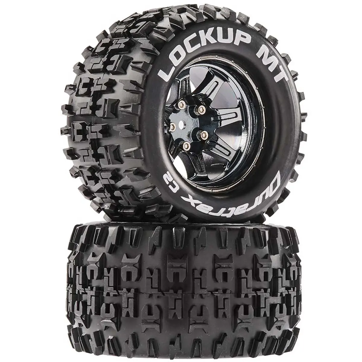 Duratrax Lockup Mt 2.8 Mounted Tires, Chrome 14Mm Hex(2) 1