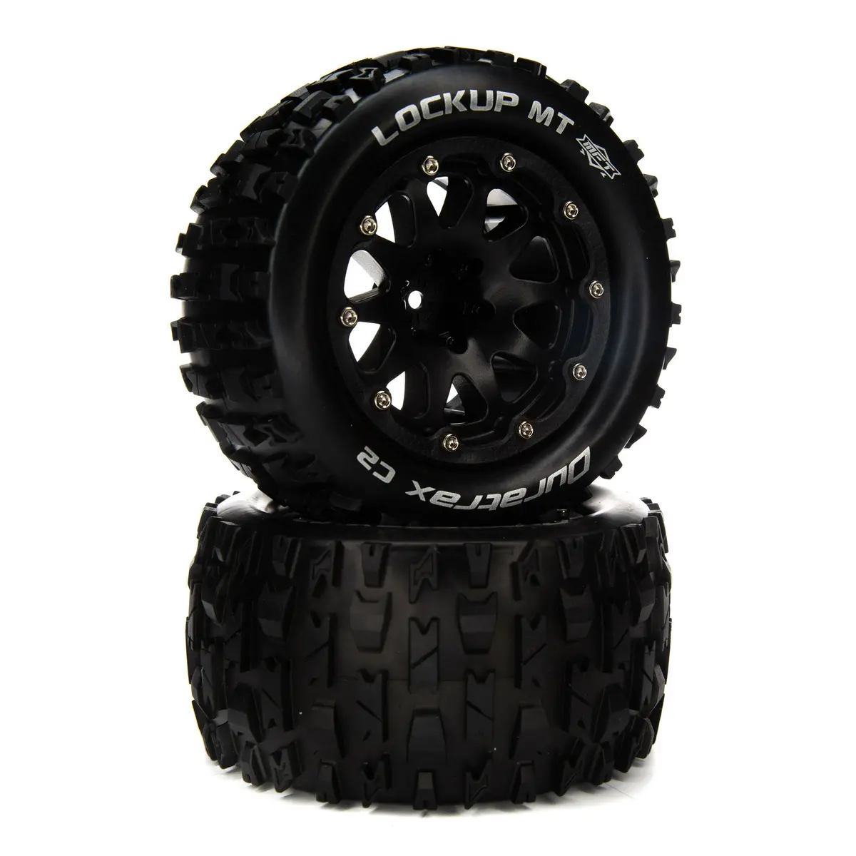 Duratrax Lockup Mt Belted 2.8" Mounted Front/Rear Tires, 14Mm Black (2) 1
