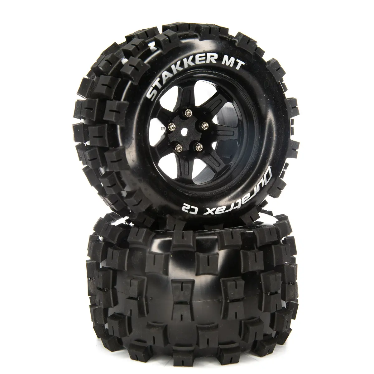 Duratrax Stakker Mt 2.8 Mounted F/R Tires, C2 14Mm Black (2) 1
