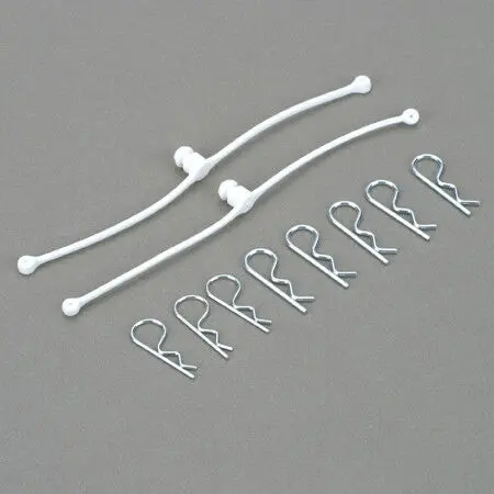 Dubro Body Klip Retainers, White (2) 1