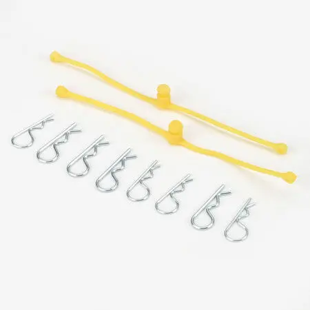 Dubro Body Klip Retainers, Yellow (2) 1