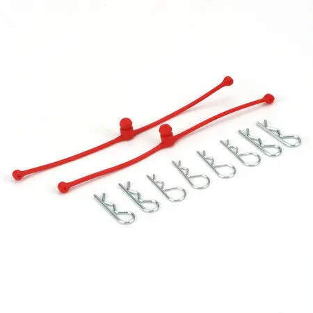 Dubro Body Klip Retainers, Red (2) 1