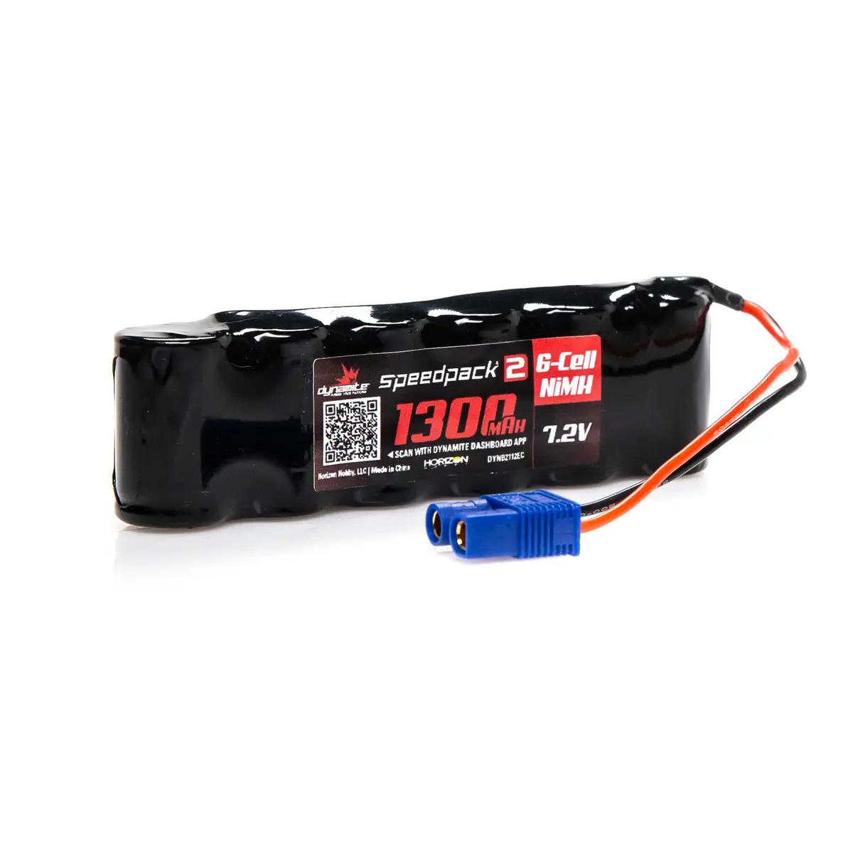 Dynamite Speedpack2 7.2V 1300Mah 6C Nimh, 2/3A Flat, Ec3 1
