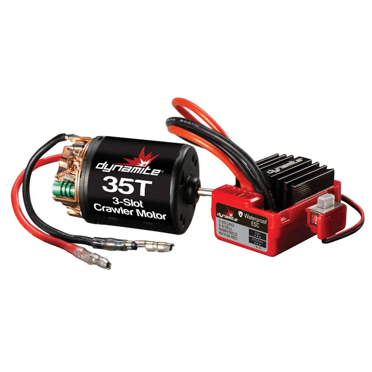 Dynamite Brushed Crawler Motor/Esc Combo, 35T: 3.5Mm Bullet, Ec3 1