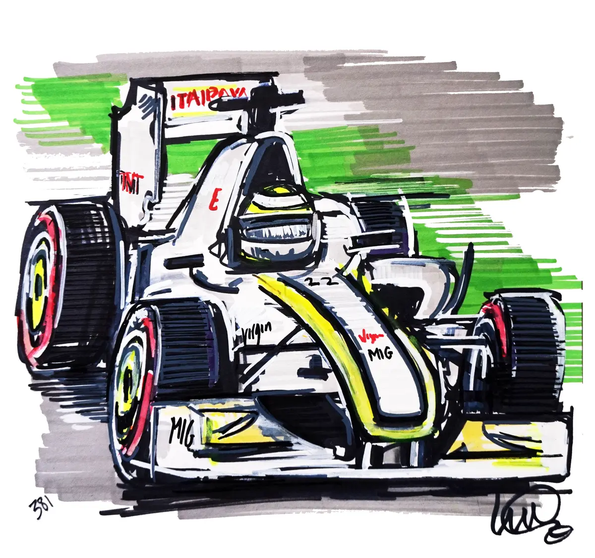 #Continuouscar No.381 Brawn F1 1