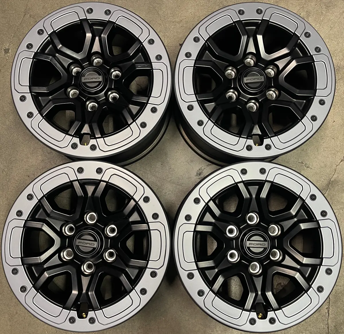 Sold Four 2025 Ford Ranger Raptor Factory 17 Wheels Oem Rims N1wj1007aa Bead Lock 1