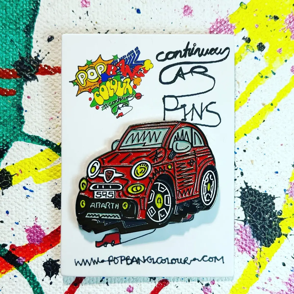 Abarth 595 Red - Limited Edition Enamel Pin Badge - Limited Stock 1