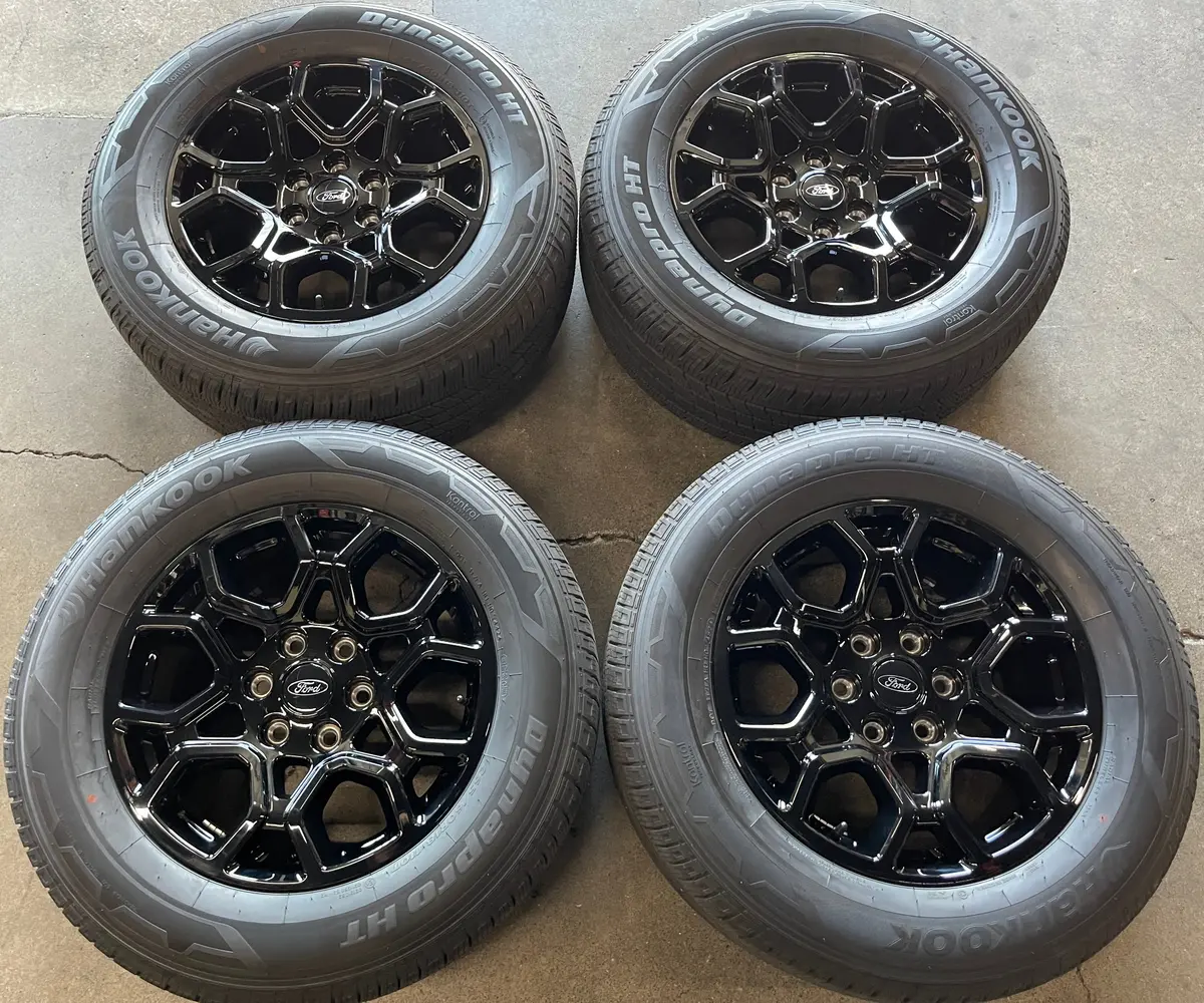 Sold 2025 Ford F150 Factory 18 Wheels Tires Oem 10340 Rims Ml341007ba Gloss Black Hankook 1
