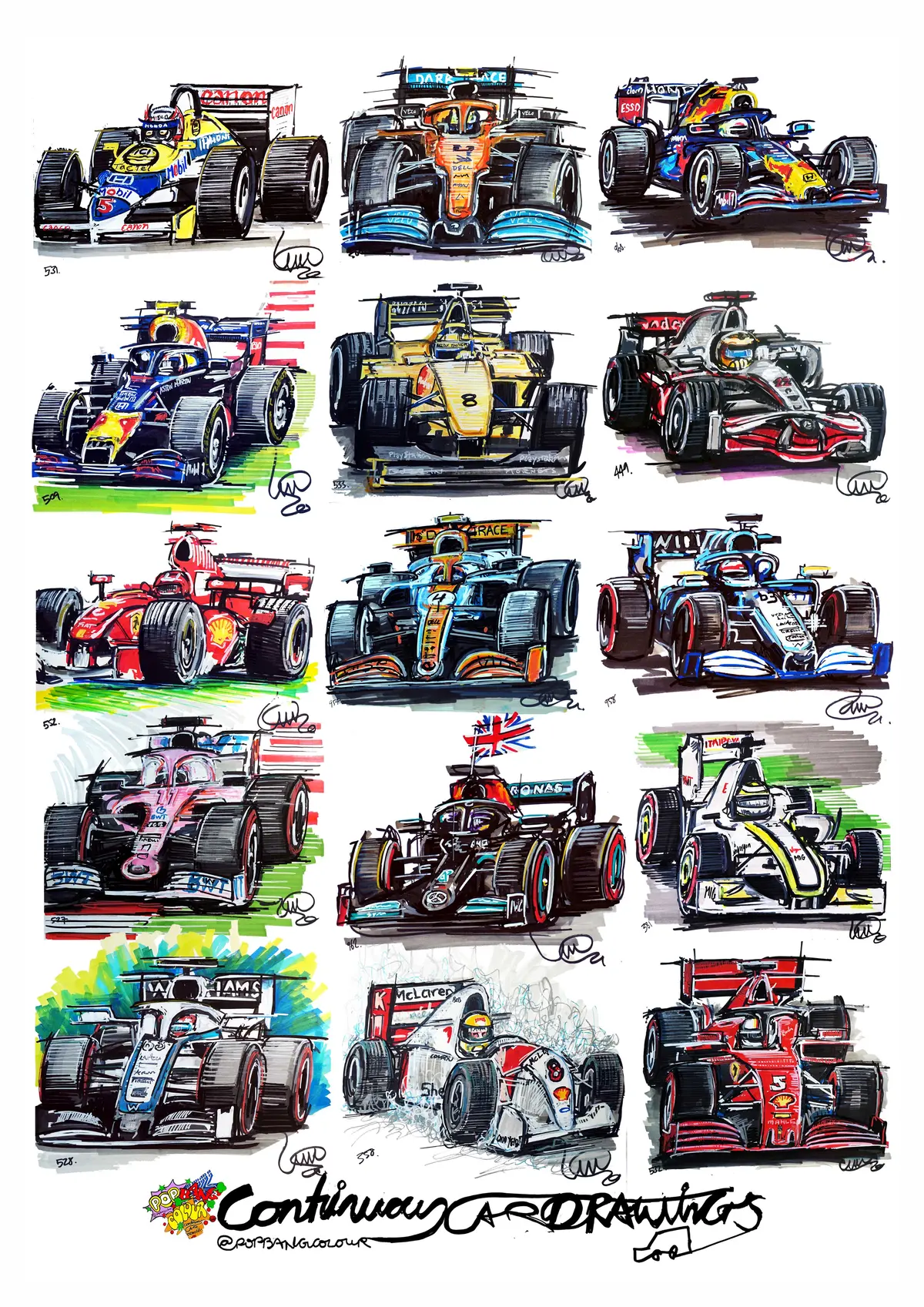 #Continuouscar Poster Print Collection | Formula 1 1