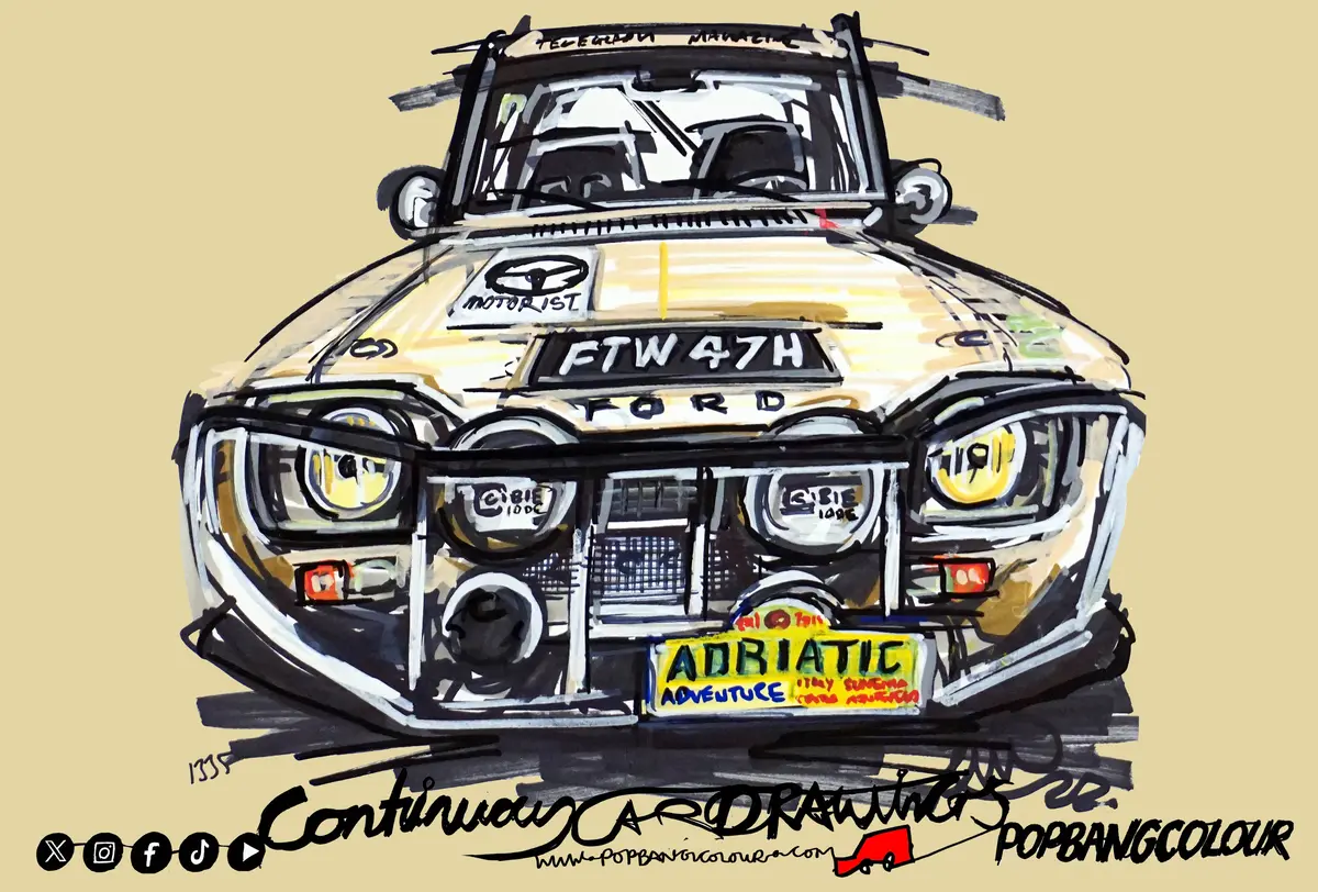 Ford Escort Mki The Motorist | #Continuouscar Metal Print | 30Cm X 20Cmr 1