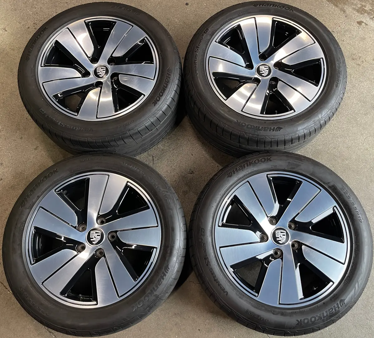 Sold 2022 Porsche Taycan S Factory 19 Wheels Tires Oem Rims Hankook 75% Tread 1