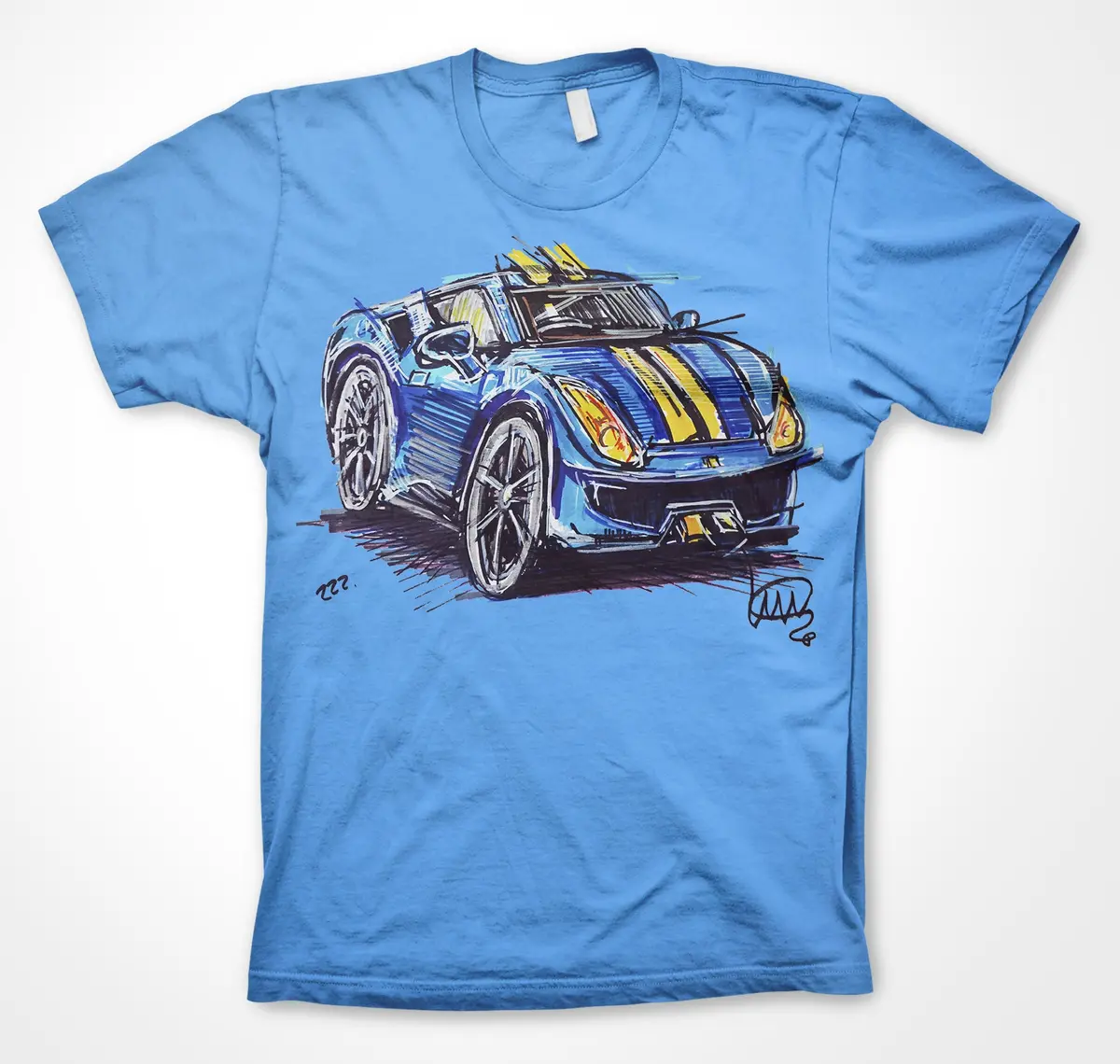 Ferrari 488 Pista Deep Blue Racing Unisex T-Shirt by Continuouscar