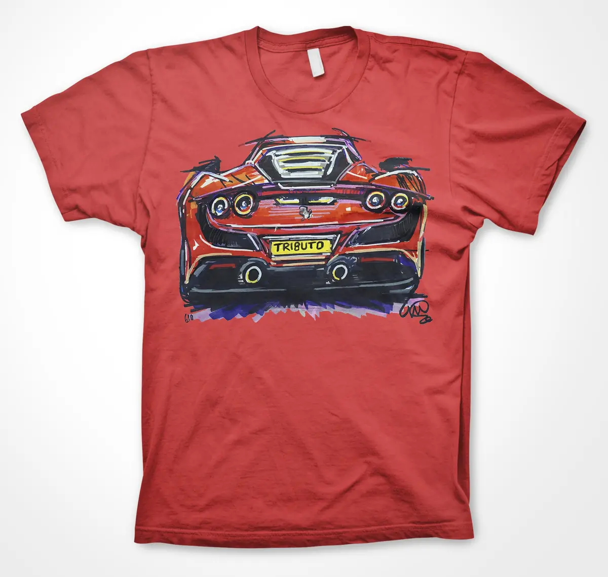 Ferrari F8 Tributo #Continuouscar Unisex T-Shirt 1