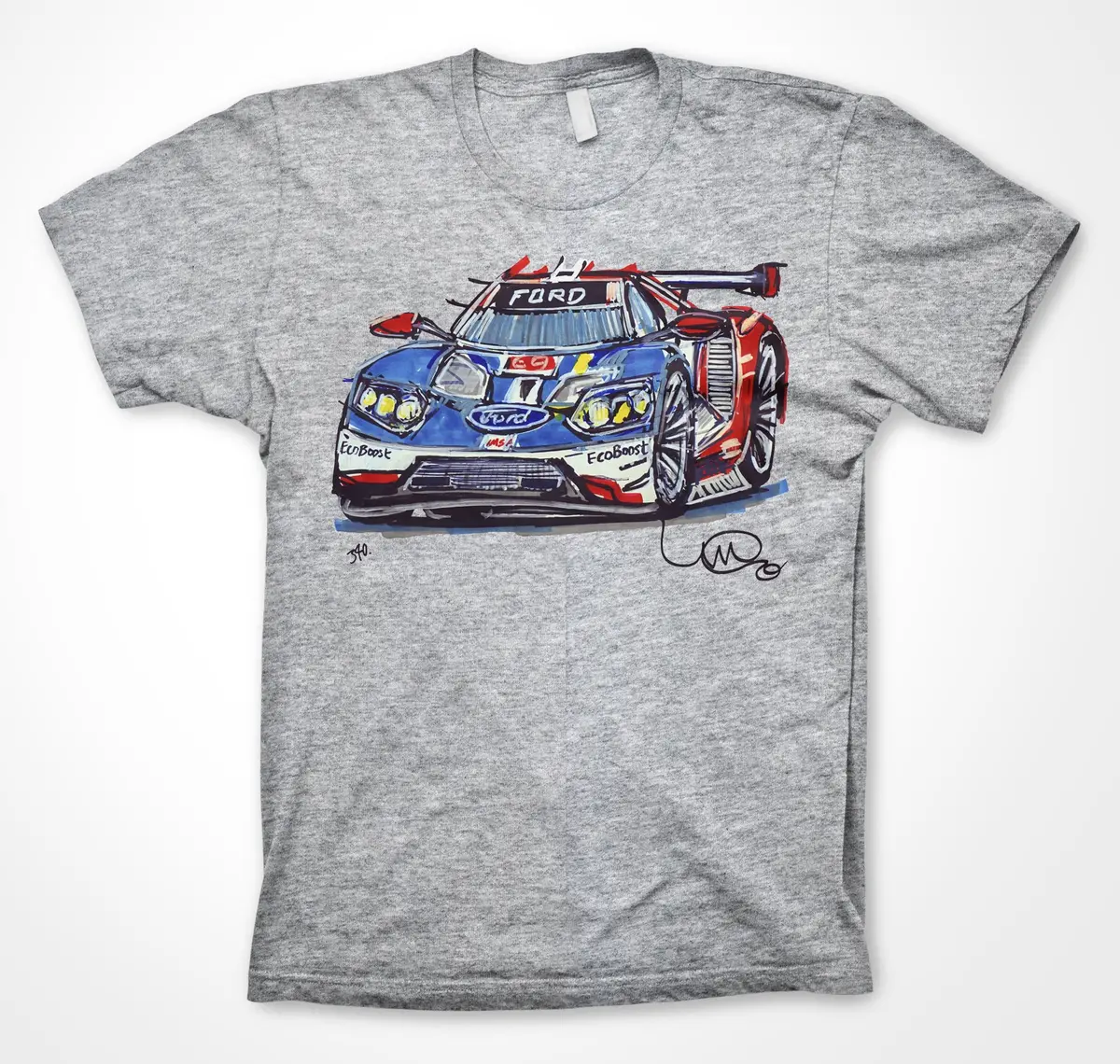 Ford GT LM Chip Ganassi Team Racing T-Shirt - Image 9