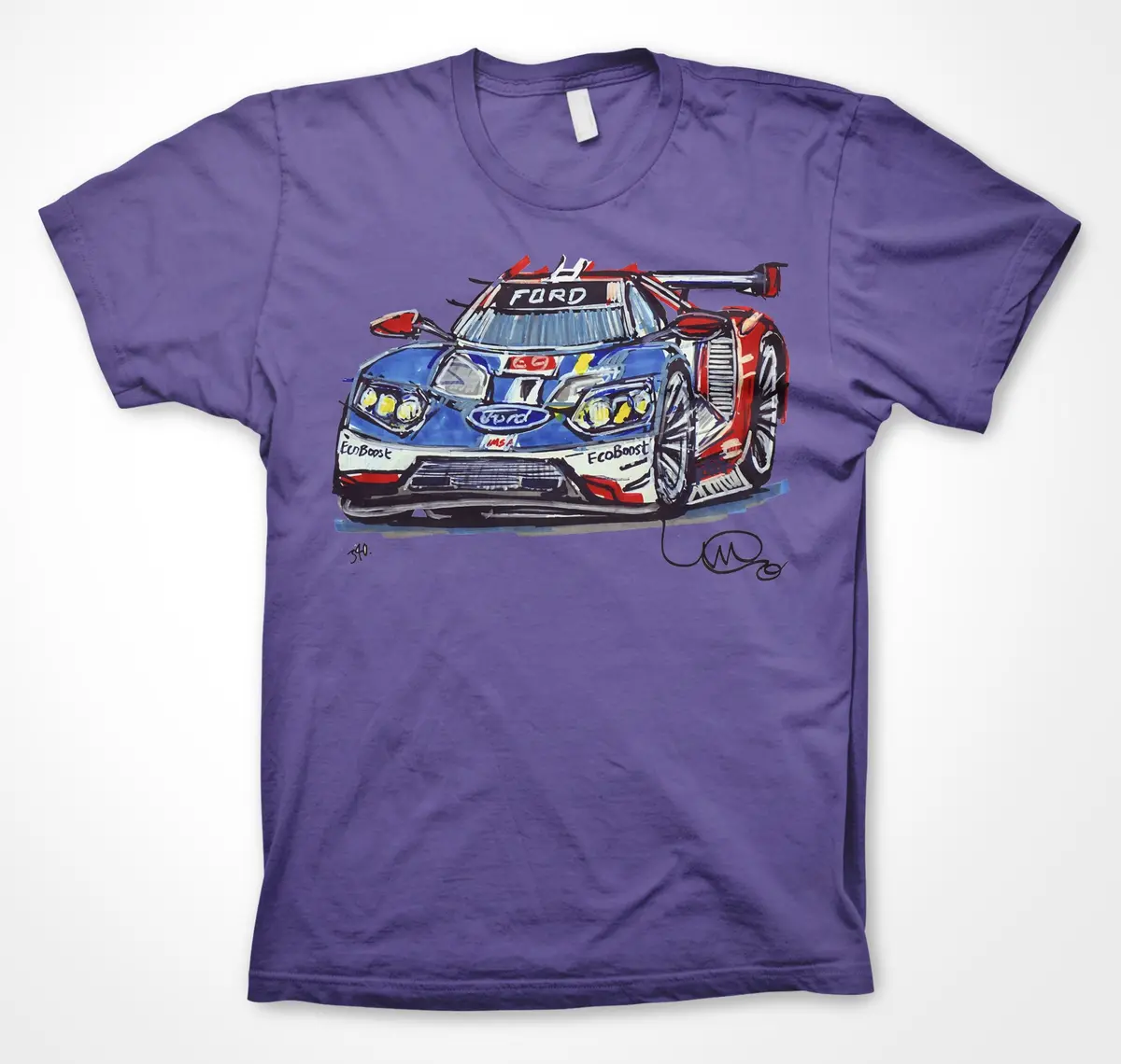 Ford GT LM Chip Ganassi Team Racing T-Shirt - Image 10