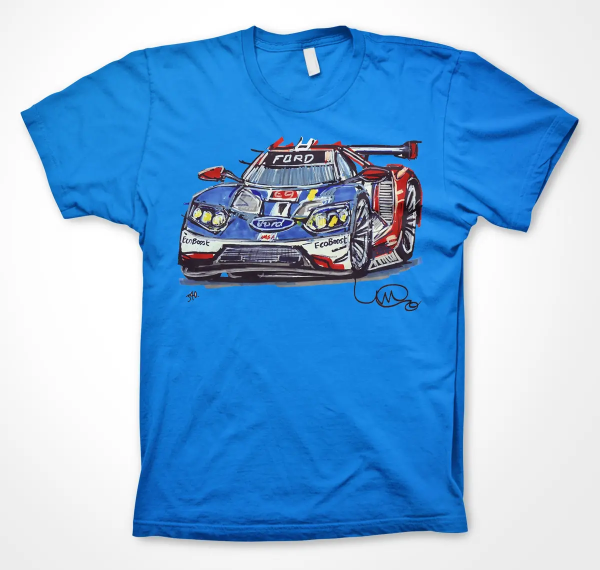 Ford GT LM Chip Ganassi Team Racing T-Shirt - Image 5
