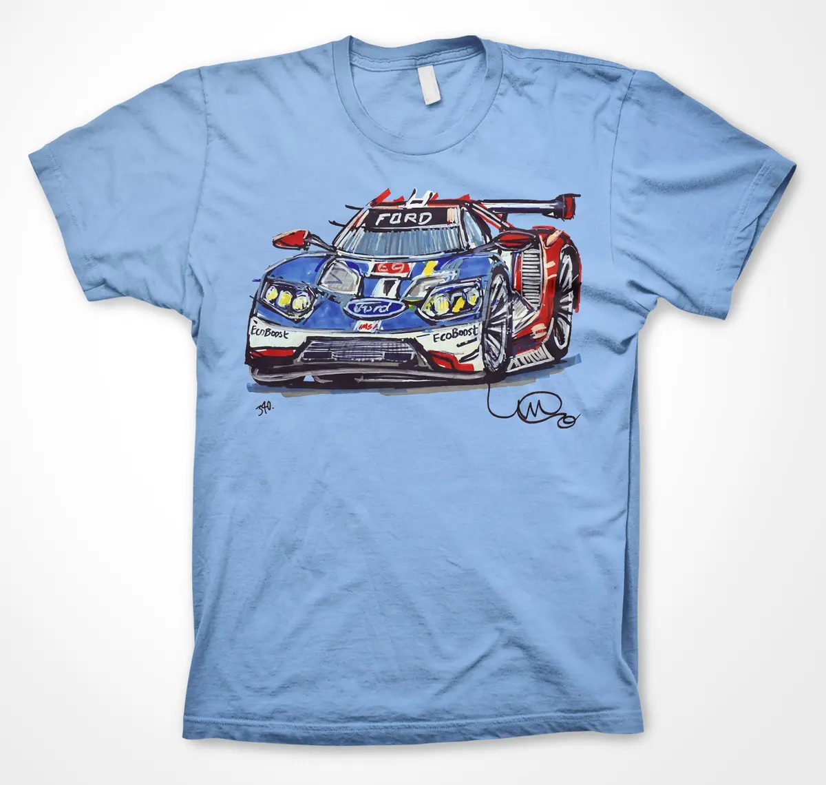 Ford GT LM Chip Ganassi Team Racing T-Shirt - Image 6