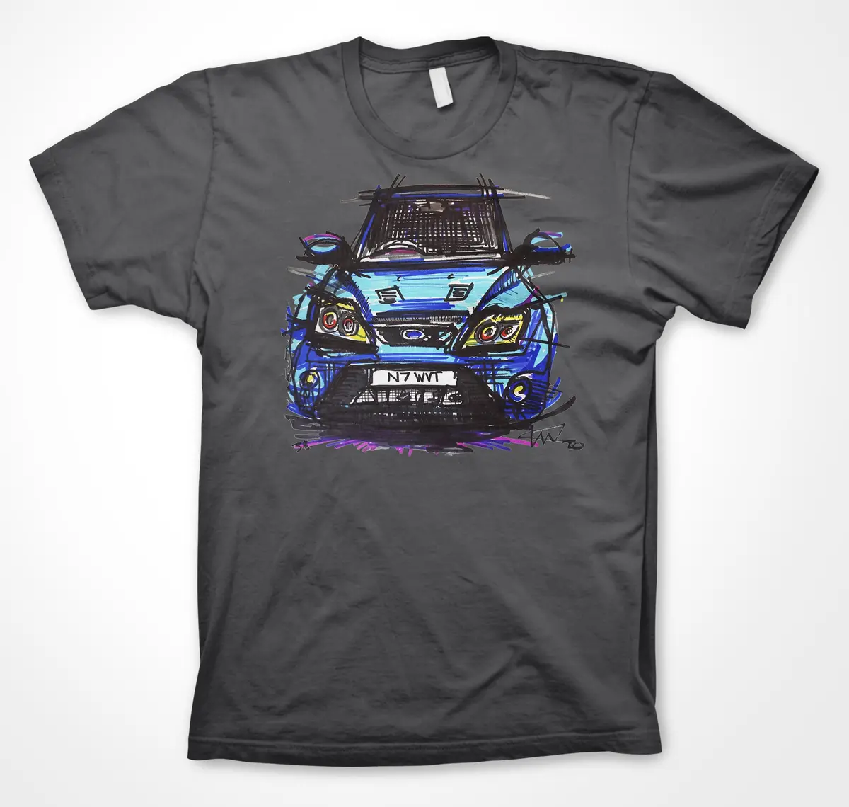 Ford Focus RS MkII Unisex T-Shirt – High-Performance Hatchback Tribute - Image 5
