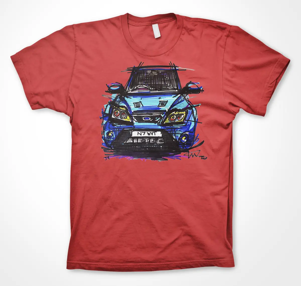 Ford Focus Rs Mkii - Nwvt #Continuouscar Unisex T-Shirt 10