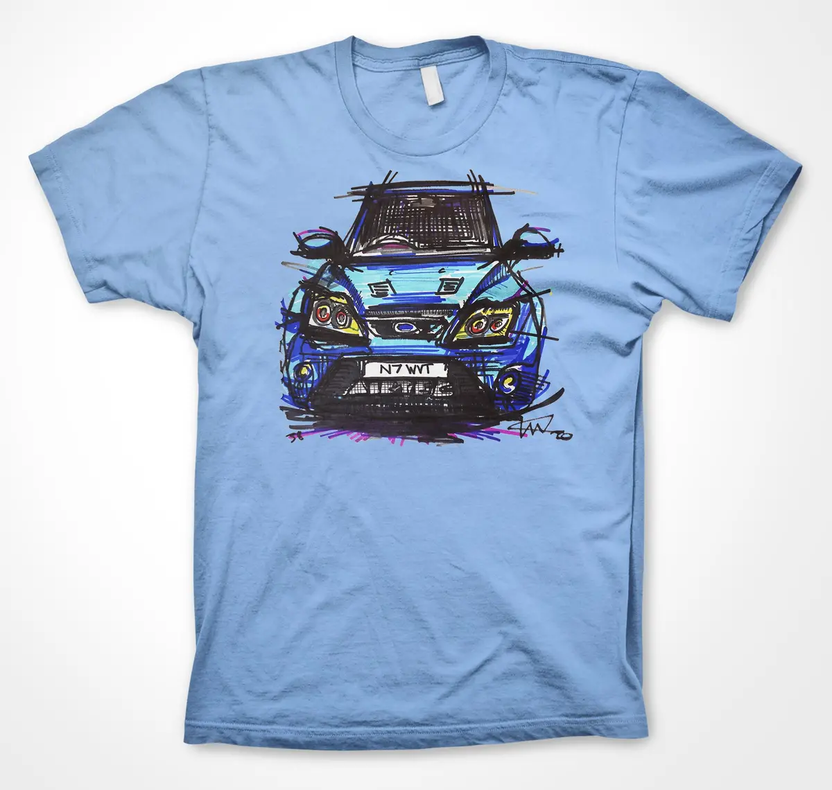 Ford Focus RS MkII Unisex T-Shirt – High-Performance Hatchback Tribute - Image 3