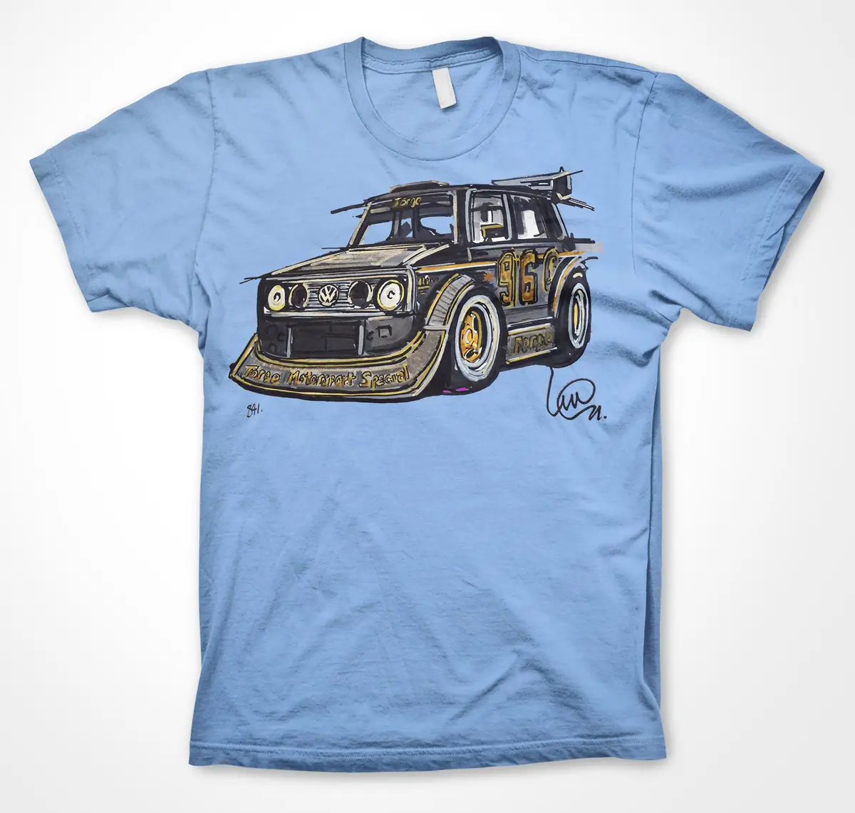 Volkswagen Golf Berg Cup Forge Motorsport Unisex T-Shirt - Image 10