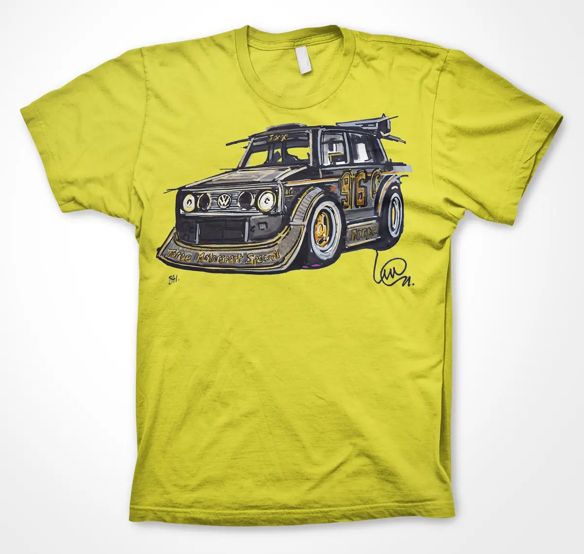 Volkswagen Golf Berg Cup Forge Motorsport Unisex T-Shirt - Image 7