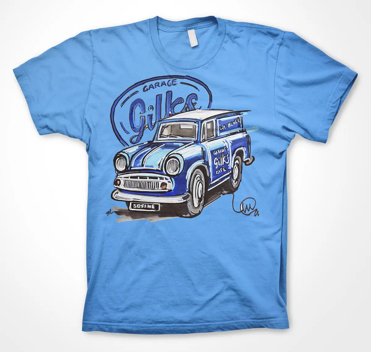 Gilks Garage Cafe #Continuouscar Unisex T-Shirt 7