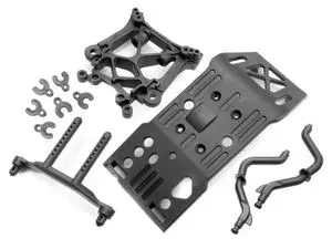 Hpi Skid Plate/Body Mount, Savage X Shock Tower Set 1