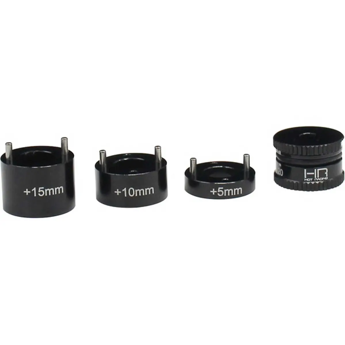 Hot Racing Aluminum Ride Height Gauge, 14-20Mm Plus 5, 10, & 15Mm: 1/8, 1/10 Vehicles 1