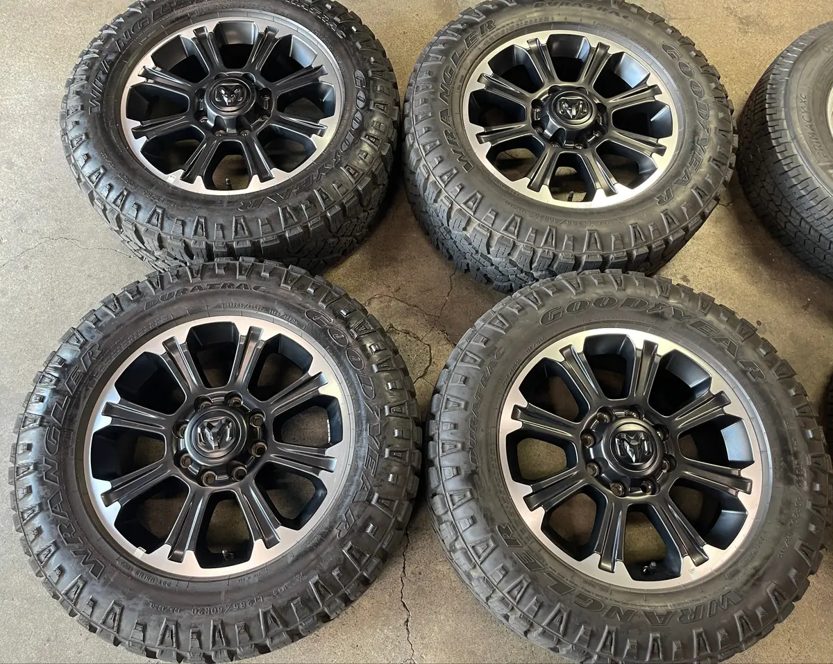 Dodge Ram 2500 3500 Laramie Factory 20 Wheels Tires Oem Rims Lt285/60/20 Black 1