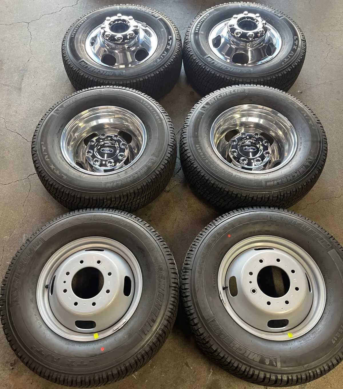 Sold Six 2025 Ford F350 Dually Forged Factory 17 Wheels Tires Oem Rims 3618 3619 Mich 1