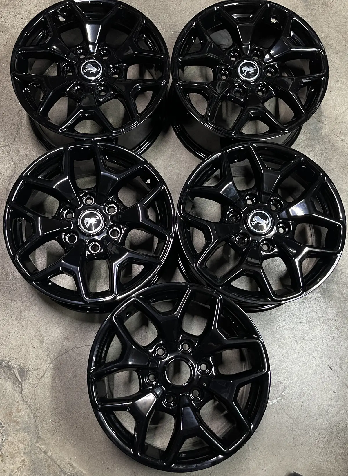 Sold Five 2024 Ford Bronco Badlands Factory 17 Wheels Oem Rims Gloss Black Ranger 95229 1