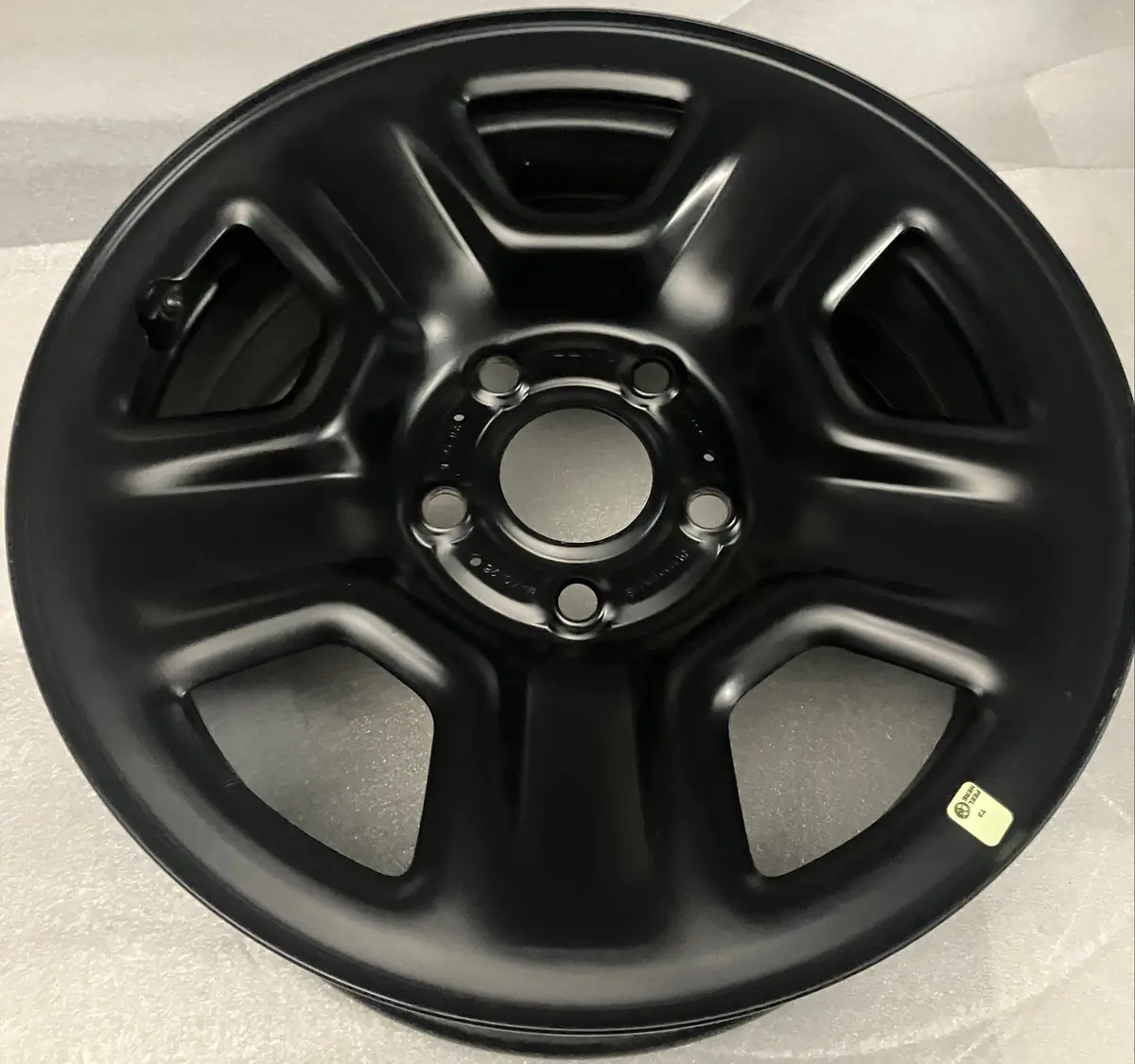 Single Genuine Oem Take-Off Wheel For 2018-2025 Jeep Wrangler 17 Inch Black Steel Rim 1