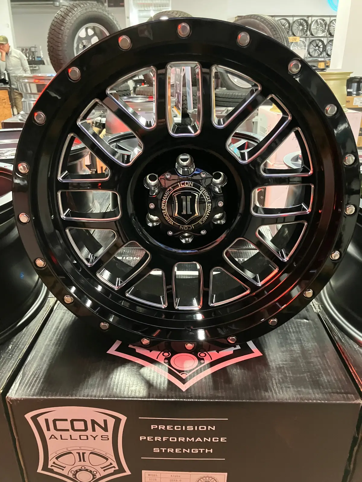 Four New Icon Alpha 20 Wheels Ford F150 Gloss Black Milled 1220906356Gbmw 20X9 +16 6X135 1