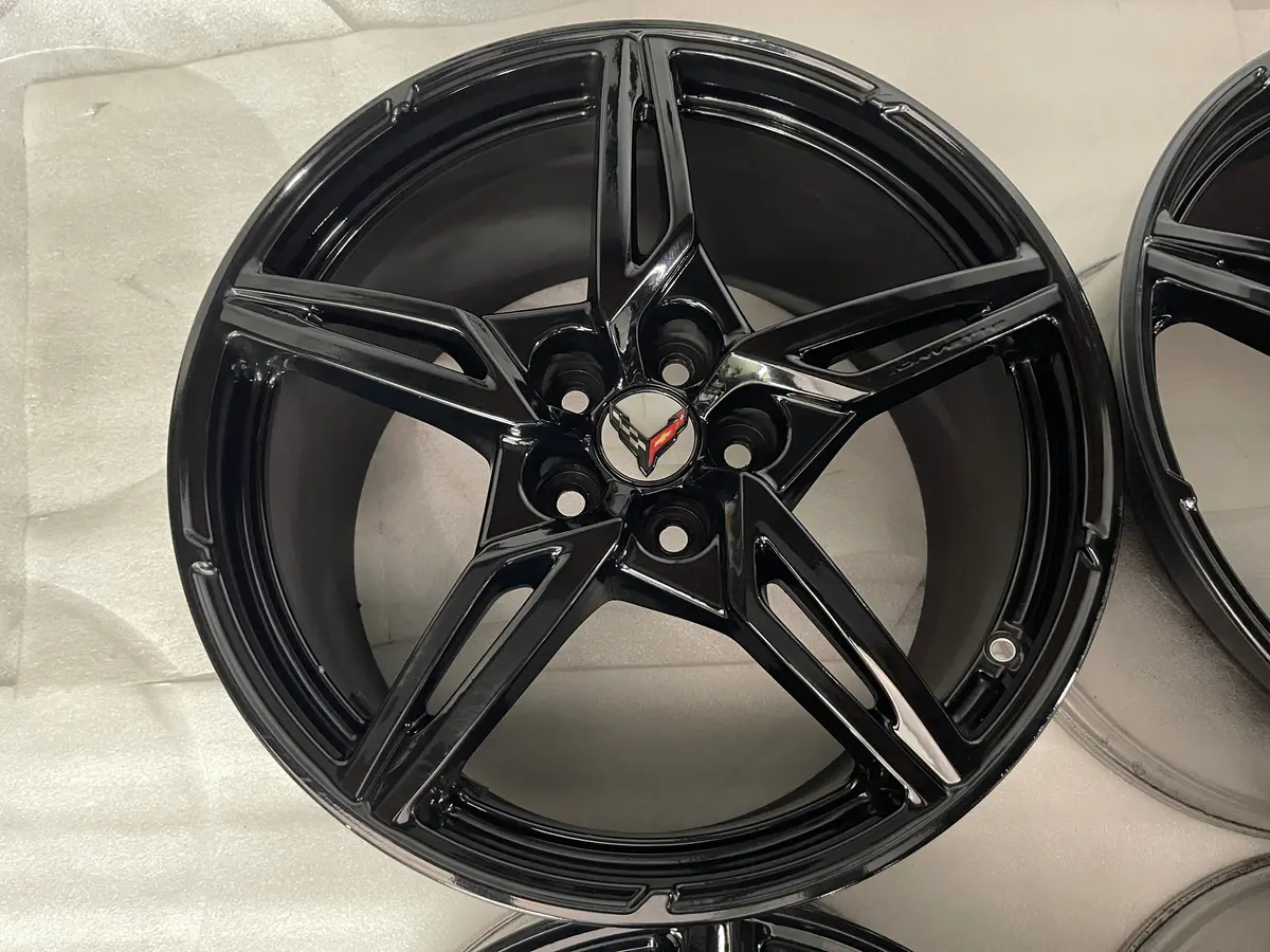 Sold Four 2025 Chevy Corvette C8 Factory 19 20 Wheels Oem 23404163 23404154 Black 2