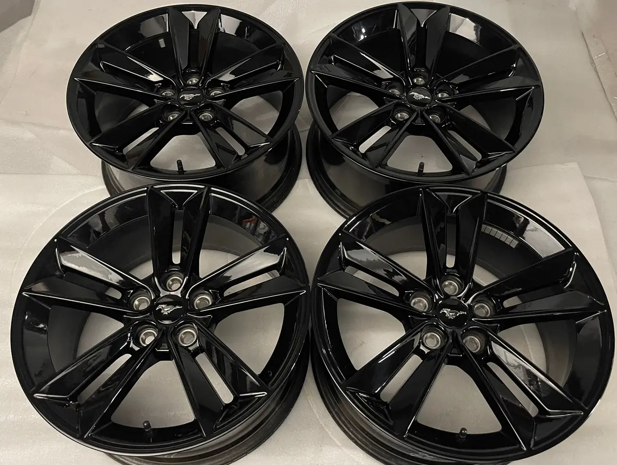 Four Oem 2025 Ford Mustang Gt Factory 18 Wheels Rims Pr3c1007ba Black 1